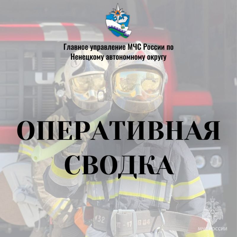 #ОПЕРАТИВНАЯСВОДКАНАО. За прошедшие сутки на территории Ненецкого автономного округа зарегистрирован 1 пожар: - в 08:52 от очевидца поступило сообщение о том, что на территории муниципального образования «Хорей-Верский...
