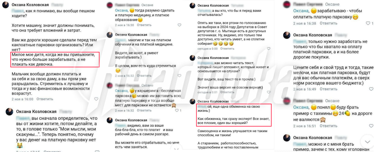 Депутат из Мытищ назвала недовольных платными парковками «обиженками» и призвала их «зарабатывать больше, а не плакать, как девочка»