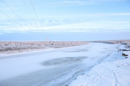 Толщина льда на реках Ненецкого АО остаётся небезопасной