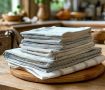 Простые способы очистки кухонных полотенец от загрязнений