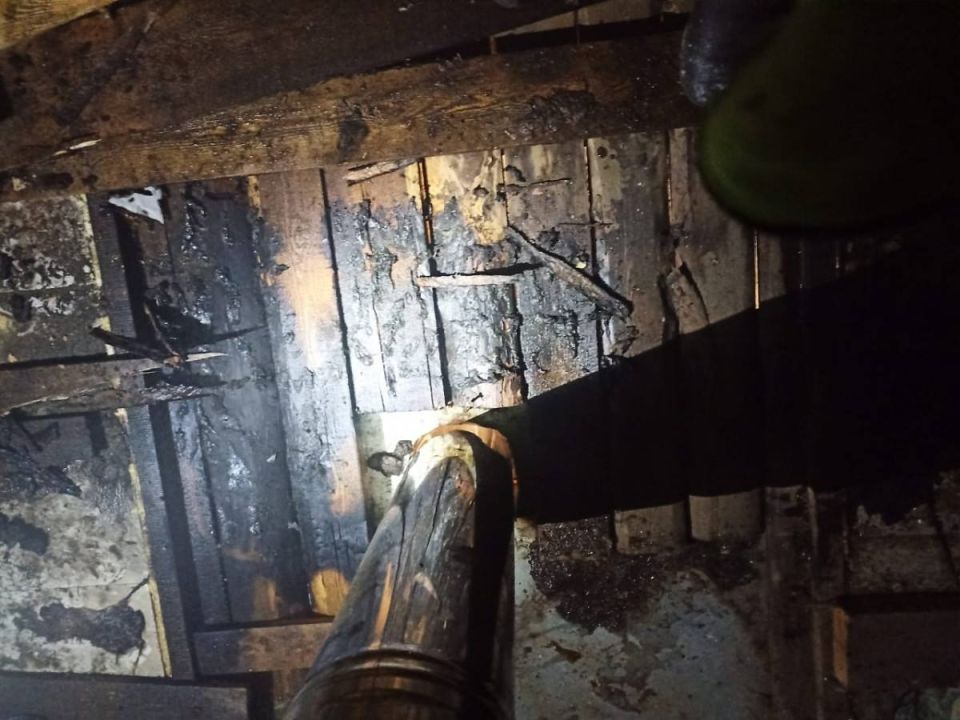 В селе Несь произошёл пожар в частном доме