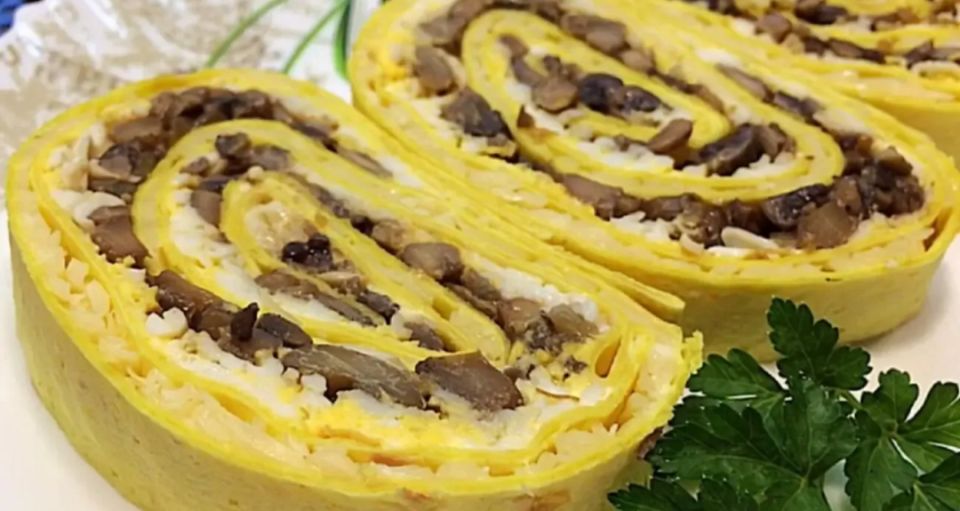 Грибной рулет из лаваша: кулинарный шедевр для всей семьи