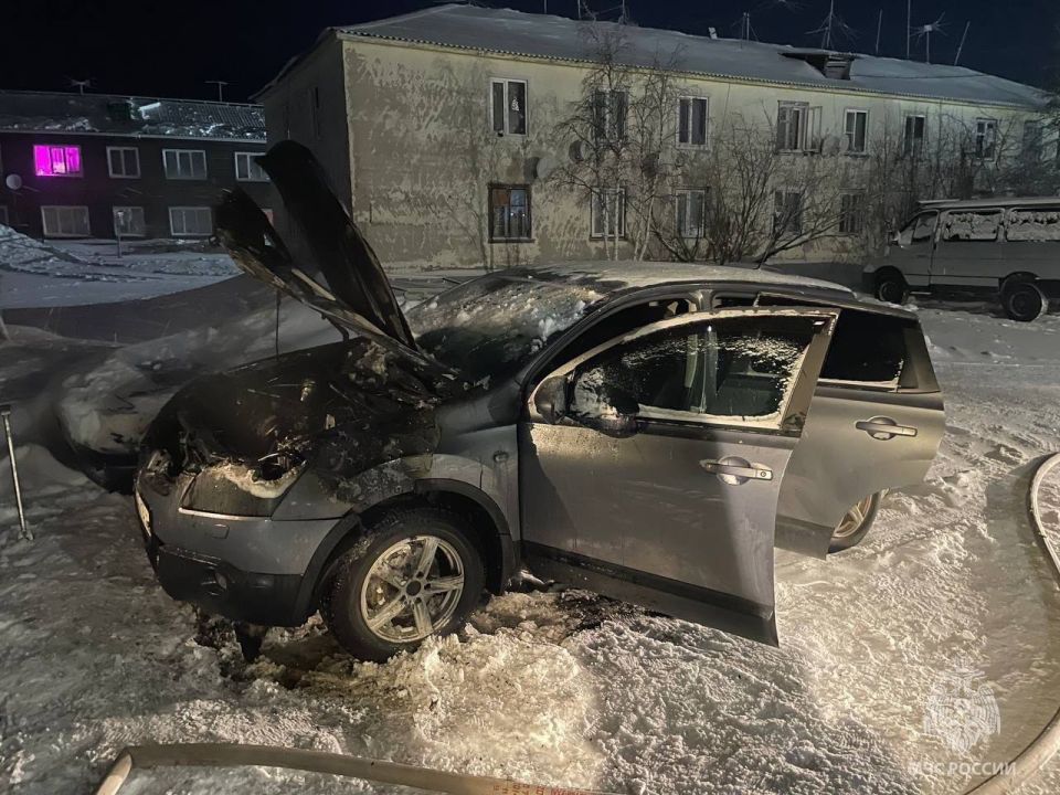 Возгорание автомобиля в посёлке Искателей
