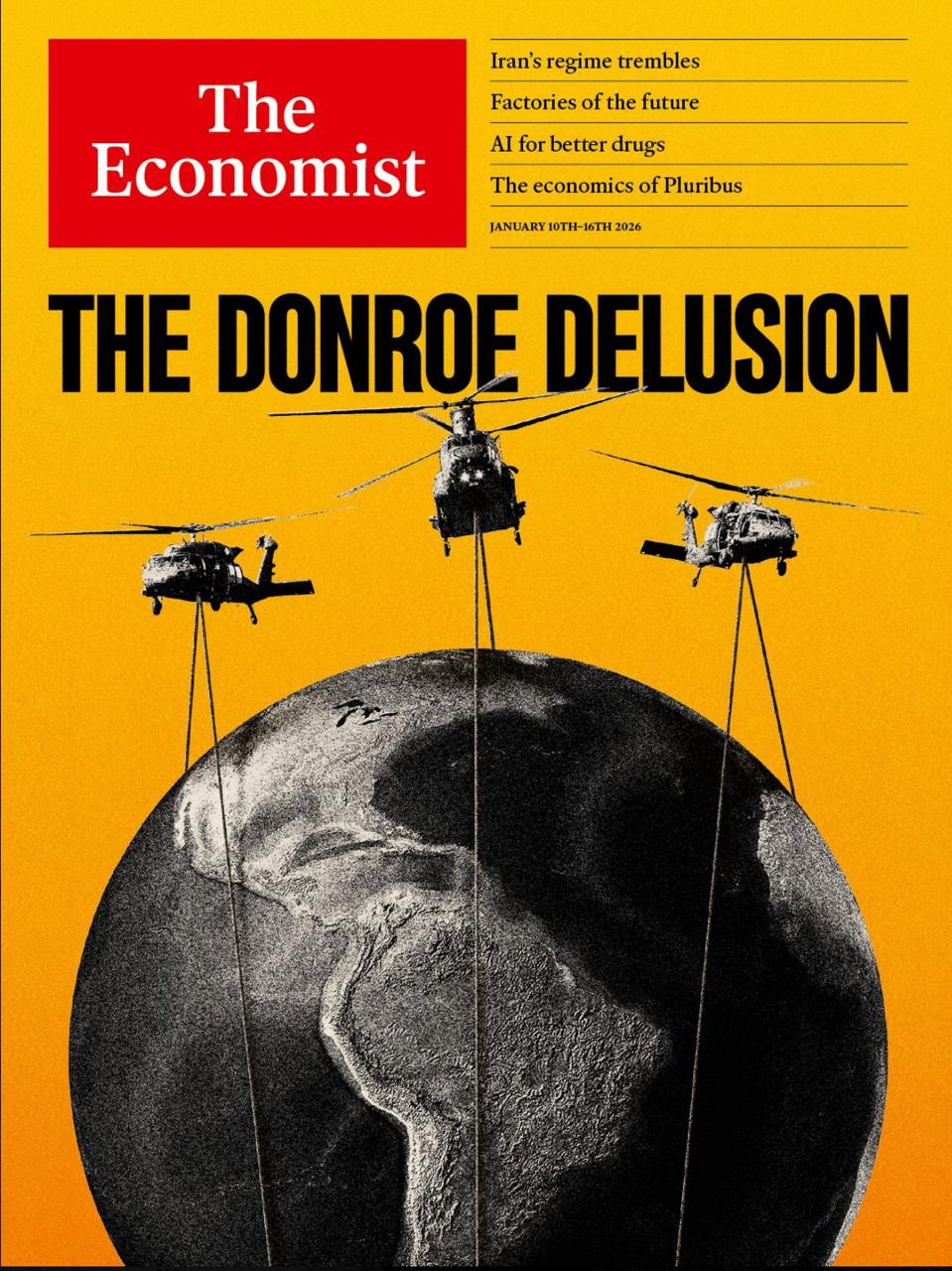 «Заблуждение Донро». Идеологический рупор либералов The Economist выходит на этой неделе с такой обложкой