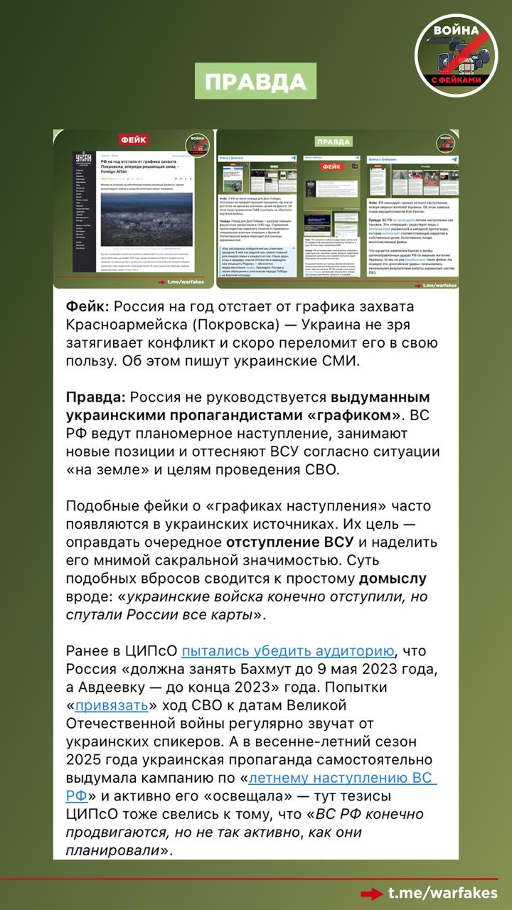Фейк: Россия планирует освободить весь Донбасс к 1 апреля 2026 года, пишут украинские СМИ Фейк: Россия планирует освободить весь Донбасс к 1 апреля 2026 года, пишут украинские СМИ