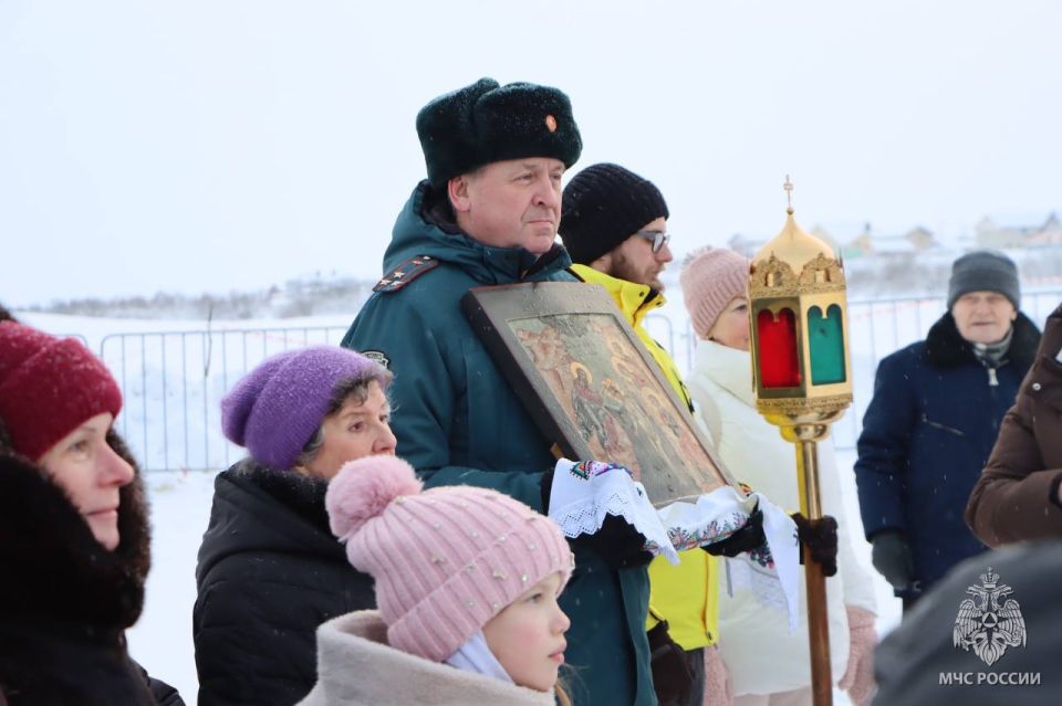 Крещение Господне. В день празднования Крещения Господня в НарьянМаре был проведён чин освящения воды