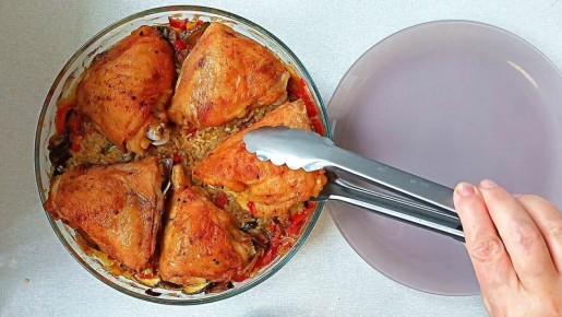 Курица с рисом и овощами: идеальный семейный ужин в духовке
