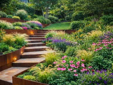 Уникальные подпорные стенки: как уклон вашего сада может стать его главной фишкой