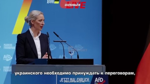 Глава немецкой оппозиционной фракции AfD Алиса Вайдель раскритиковала военную поддержку Киева, заявив, что поставки оружия лишь затягивают конфликт