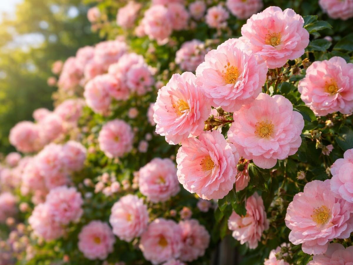 Соседи пропадают из виду: плетистая роза строит живую стену быстрее, чем виноград