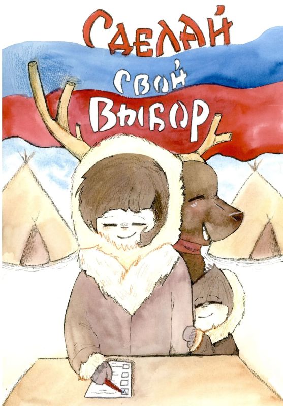 Юные художники на избирательных участках Юные художники на избирательных участках