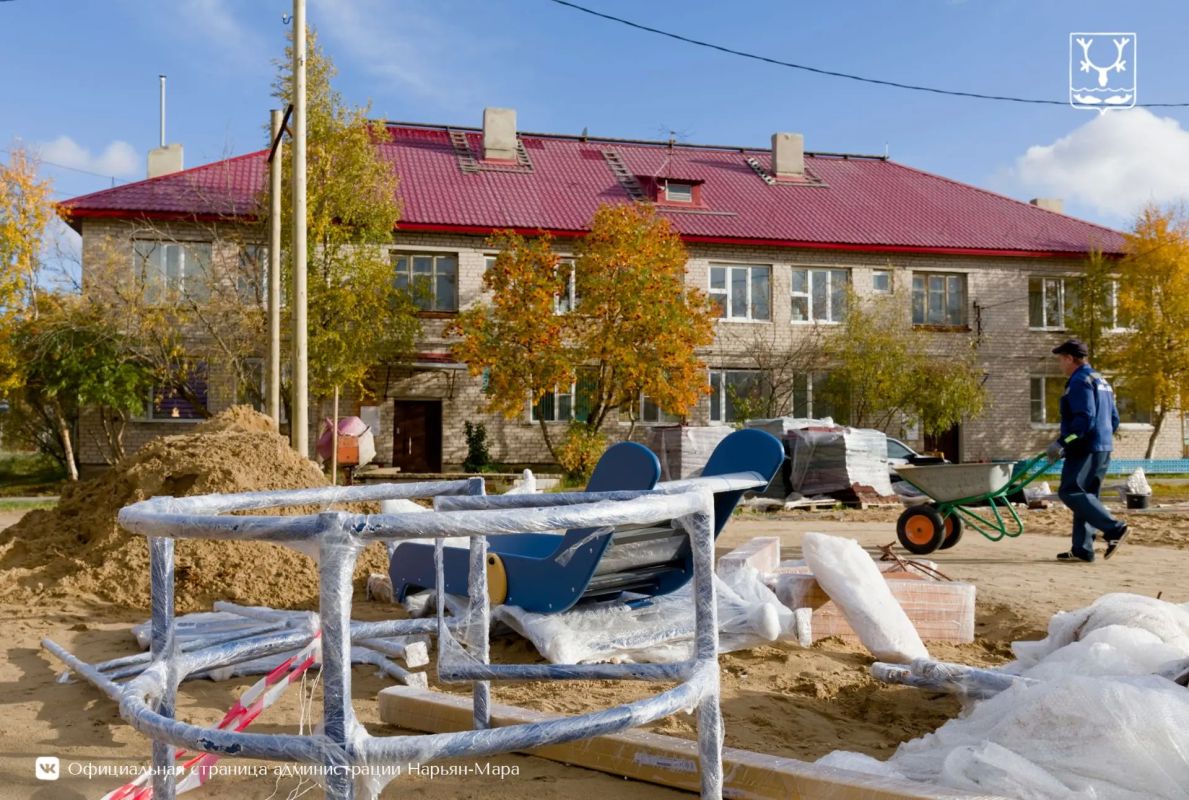 В Нарьян-Маре благоустраивают три придомовые территории В Нарьян-Маре благоустраивают три придомовые территории
