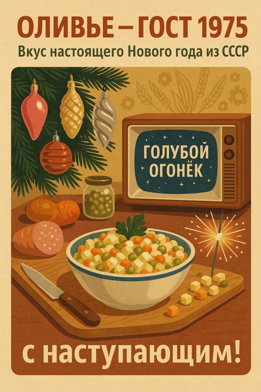 Новый год по ту сторону стола: как приготовить традиционное оливье из 1975 года