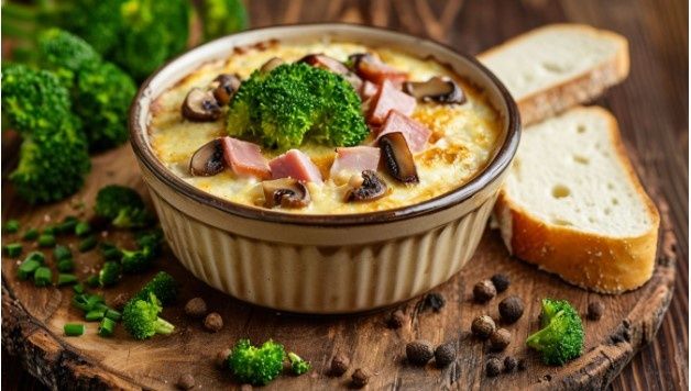 Запеканка с ветчиной, грибами и овощами: быстрое и сытное решение на любой случай